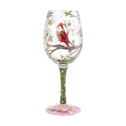 Enesco Lolita Cardinal Beauty Handpainted Wine Glass, 15 Oz. 8 Enesco Lolita Cardinal Beauty Handpainted Wine Glass, 15 Oz. -Enesco Store Cardinal and Cherry Blossoms Handpainted Wine Glass 6009225 03