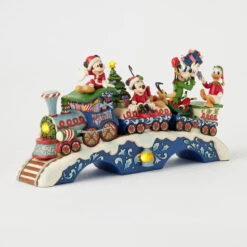 Enesco Jim Shore Mickey Mouse And Friends Light-Up Musical Train Figurine, 8.64" -Enesco Store Disney Characters LightUp Musical Train Figurine 6014996 04