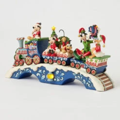 Enesco Jim Shore Mickey Mouse And Friends Light-Up Musical Train Figurine, 8.64" -Enesco Store Disney Characters LightUp Musical Train Figurine 6014996 05