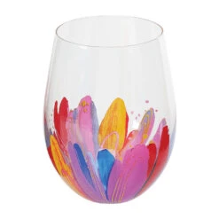Enesco Store 26 Enesco Store -Enesco Store EttaVee Colorful Floral Stemless Wine Glass 6012674 02