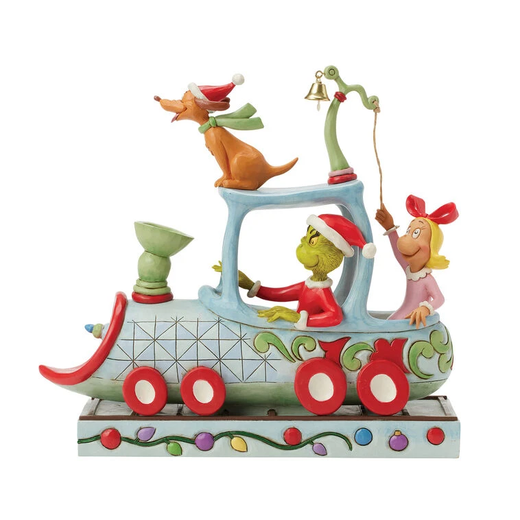 Enesco Jim Shore Grinch, Max And Cindy Lou On Train Figurine, 9.1" 3 Enesco Jim Shore Grinch, Max And Cindy Lou On Train Figurine, 9.1"