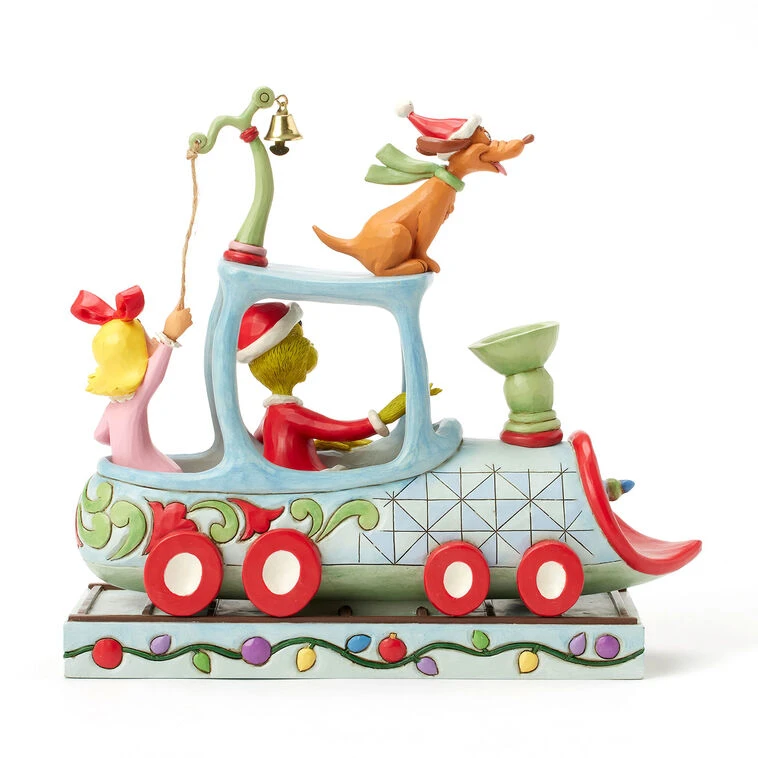 Enesco Jim Shore Grinch, Max And Cindy Lou On Train Figurine, 9.1" 4 Enesco Jim Shore Grinch, Max And Cindy Lou On Train Figurine, 9.1" - Image 2