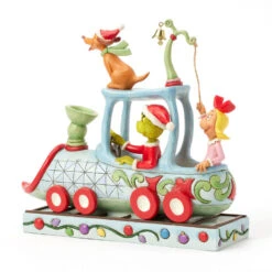 Enesco Jim Shore Grinch, Max And Cindy Lou On Train Figurine, 9.1" 11 Enesco Jim Shore Grinch, Max And Cindy Lou On Train Figurine, 9.1" -Enesco Store Grinch Max Cindy Lou Who Train Figurine 6017070 04