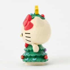 Enesco Jim Shore Sanrio Hello Kitty Christmas Tree Mini Figurine, 3.7" -Enesco Store Hello Kitty in Christmas Tree Dress Mini Figurine 6017558 03