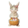 Enesco Jim Shore Pint Bunny With Floral Crown And Basket Figurine, 5" 1 Enesco Jim Shore Pint Bunny With Floral Crown And Basket Figurine, 5" -Enesco Store Jim Shore Bunny With Floral Crown and Basket Figurine 6012443 01