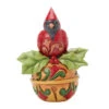 Enesco Jim Shore Heartwood Creek Cardinal On Jingle Bell Mini Figurine, 3.54" 1 Enesco Jim Shore Heartwood Creek Cardinal On Jingle Bell Mini Figurine, 3.54" -Enesco Store Jim Shore Cardinal Perched on Jingle Bell Figurine 6017279 01