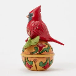 Enesco Jim Shore Heartwood Creek Cardinal On Jingle Bell Mini Figurine, 3.54" -Enesco Store Jim Shore Cardinal Perched on Jingle Bell Figurine 6017279 04