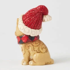 Enesco Jim Shore Heartwood Creek Holiday Cat Figurine, 4.1" -Enesco Store Jim Shore Cat With Plaid Scarf and Santa Hat Figurine 6017029 02