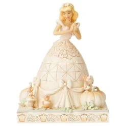 Enesco Jim Shore Cinderella And Mice White Woodland Figurine, 8"
