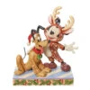 Enesco Jim Shore Disney Mickey Mouse Reindeer With Santa Pluto Figurine, 6.25" -Enesco Store Jim Shore Disney Mickey Mouse Reindeer With Pluto 6013059 01