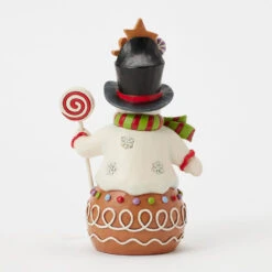 Enesco Jim Shore Heartwood Creek Gingerbread Snowman Figurine, 7" -Enesco Store Jim Shore Gingerbread Snowman Figurine 6017265 02
