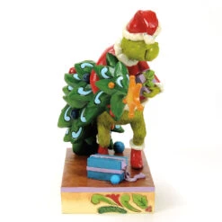 Enesco Jim Shore Grinch Stealing Christmas Tree, 7.4" -Enesco Store Jim Shore Grinch Stealing Christmas Tree Figurine 6017064 03
