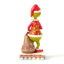 Enesco Jim Shore Grinch With Presents Eating Gingerbread Figurine, 8" -Enesco Store Jim Shore Grinch With Gifts and Gingerbread Figurine 6017058 02