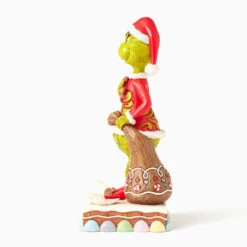 Enesco Jim Shore Grinch With Presents Eating Gingerbread Figurine, 8" -Enesco Store Jim Shore Grinch With Gifts and Gingerbread Figurine 6017058 05