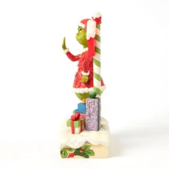 Enesco Jim Shore Grinch By Light-Up Stop Sign Figurine, 9.3" -Enesco Store Jim Shore Grinch by Stop Sign LED Figurine 6017063 06