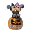 Enesco Jim Shore Disney Mickey And Minnie On Pumpkin Light-Up Figurine, 7.2" -Enesco Store Jim Shore Mickey Minnie Skeletons LightUp Figurine 6016596 01