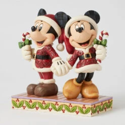Enesco Jim Shore Disney Mickey And Minnie With Candy Canes Figurine, 6.14" -Enesco Store Jim Shore Mickey and Minnie in Santa Suits Figurine 6016882 04