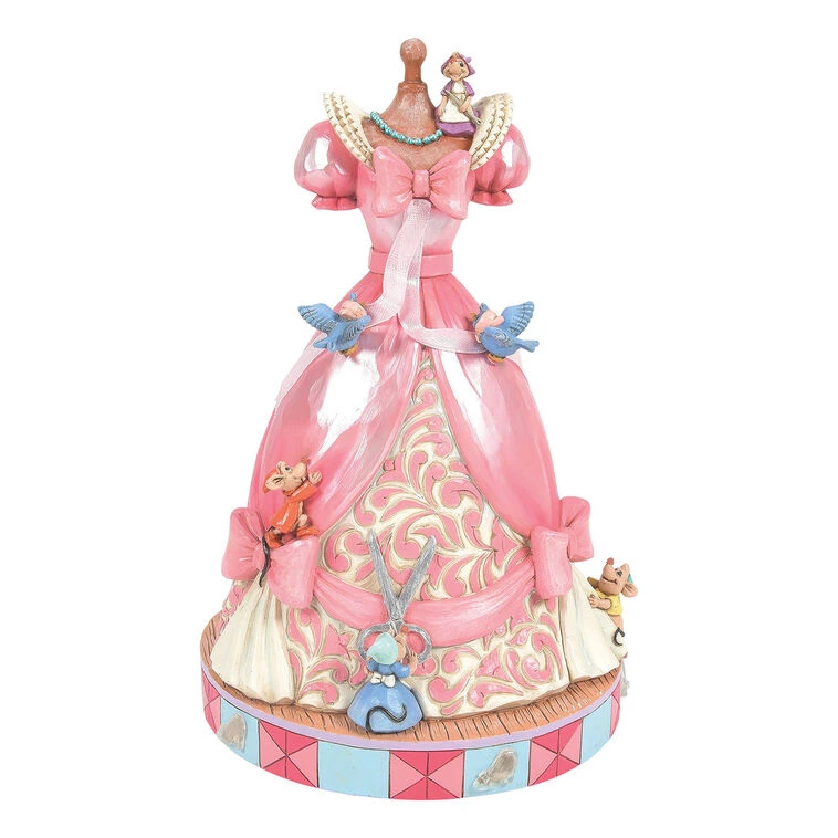 Enesco Jim Shore Cinderella's Pink Dress Musical Figurine 3 Enesco Jim Shore Cinderella's Pink Dress Musical Figurine