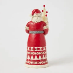 Enesco Jim Shore Nordic Noel Santa With Sisal Tree Figurine, 10.04" -Enesco Store Jim Shore Nordic Santa Holding Sisal Tree Figurine 6017043 02