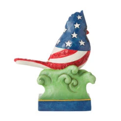 Enesco Jim Shore Patriotic Cardinal Figurine, 5" 5 Enesco Jim Shore Patriotic Cardinal Figurine, 5" -Enesco Store Jim Shore Patriotic Cardinal Figurine 6010560 02