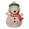 Enesco Jim Shore Peanuts Mini Snoopy Snowman Figurine, 3.5" -Enesco Store Jim Shore Peanuts Mini Snoopy Snowman Figurine 6010326 01