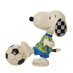 Enesco Jim Shore Peanuts Mini Snoopy With Soccer Ball Figurine, 3.25" -Enesco Store Jim Shore Peanuts Mini Snoopy Soccer Ball Figurine 6011958 02