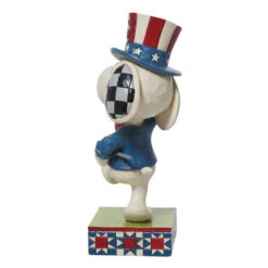 Enesco Jim Shore Peanuts Patriotic Snoopy Marching Figurine, 5.25" -Enesco Store Jim Shore Peanuts Patriotic Snoopy Marching Figurine 6011949 02