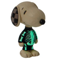 Enesco Jim Shore Peanuts Snoopy Skeleton Mini Figurine, 3.2" -Enesco Store Jim Shore Peanuts Snoopy Skeleton Mini Figurine 6010320 02