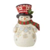 Enesco Jim Shore Pint-Sized Snowman With Festive Top Hat Figurine, 5.1"
