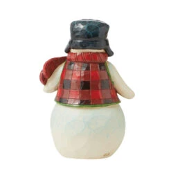 Enesco Jim Shore Pint-Sized Snowman In Plaid Figurine, 5" -Enesco Store Jim Shore PintSized Snowman in Plaid Figurine 6011483 02