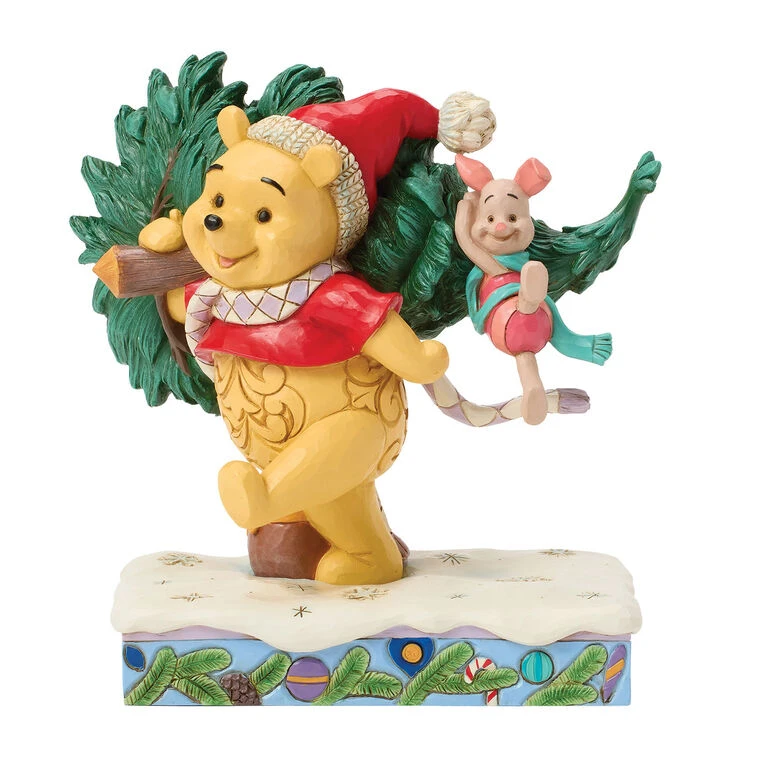 Enesco Jim Shore Disney Winnie The Pooh With Christmas Tree Figurine, 6.22" 3 Enesco Jim Shore Disney Winnie The Pooh With Christmas Tree Figurine, 6.22"