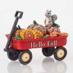 Enesco Jim Shore Red Harvest Wagon With Pumpkins Figurine, 4.33" H 5 Enesco Jim Shore Red Harvest Wagon With Pumpkins Figurine, 4.33" H -Enesco Store Jim Shore Red Harvest Wagon With Pumpkins Figurine 6016634 02