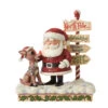 Enesco Jim Shore Rudolph, Santa And North Pole Sign Figurine, 7.68" 1 Enesco Jim Shore Rudolph, Santa And North Pole Sign Figurine, 7.68" -Enesco Store Jim Shore Rudolph Santa North Pole Sign Figurine 6012715 01