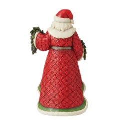 Enesco Jim Shore Santa With Poinsettia Garland Figurine, 12.2" -Enesco Store Jim Shore Santa Claus Poinsettia Garland Figurine 6012898 02