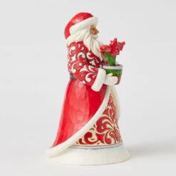 Enesco Jim Shore Heartwood Creek Santa With Blooming Amaryllis Figurine, 8.35" -Enesco Store Jim Shore Santa Holding Amaryllis Flower Figurine 6017005 04