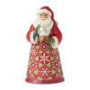 Enesco Jim Shore Heartwood Creek Santa Holding Snow Globe Figurine, 10.6"