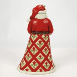 Enesco Jim Shore Heartwood Creek Christmas At The Lodge Santa Figurine, 10" -Enesco Store Jim Shore Santa With Lodge Scene Cloak Figurine 6017032 02