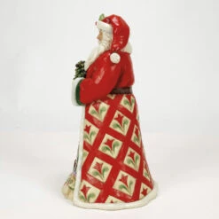 Enesco Jim Shore Heartwood Creek Christmas At The Lodge Santa Figurine, 10" -Enesco Store Jim Shore Santa With Lodge Scene Cloak Figurine 6017032 03