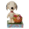 Enesco Jim Shore Peanuts Snoopy Basket Of Tulips Figurine, 4.9" -Enesco Store Jim Shore Snoopy Basket of Tulips Figurine 6011946 01
