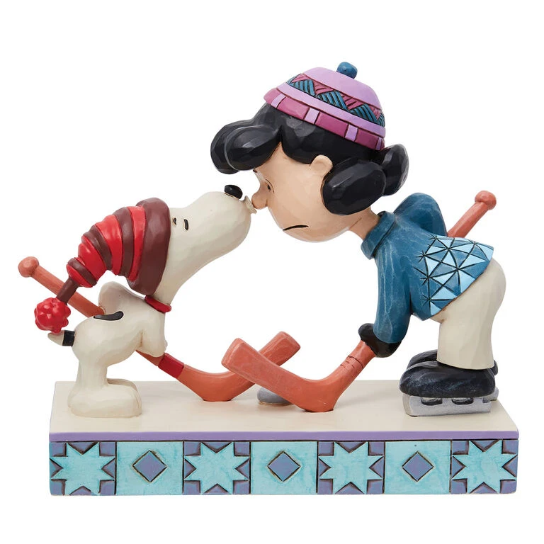 Enesco Jim Shore Peanuts Snoopy And Lucy Playing Hockey Figurine, 4.75" 4 Enesco Jim Shore Peanuts Snoopy And Lucy Playing Hockey Figurine, 4.75" - Image 2