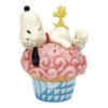Enesco Jim Shore Peanuts Snoopy And Woodstock On Cupcake Figurine, 5.3"