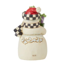 Enesco Jim Shore Mini Snowman With Checkered Hat And Scarf Figurine, 3.54" -Enesco Store Jim Shore Snowman Carrying Holiday Presents Figurine 6012958 02