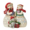 Enesco Jim Shore Snow Couple With Puppy Figurine, 5.12"