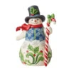 Enesco Jim Shore Snowman With Candy Cane Figurine, 8.7" -Enesco Store Jim Shore Snowman With Candy Cane Figurine 6013686 01