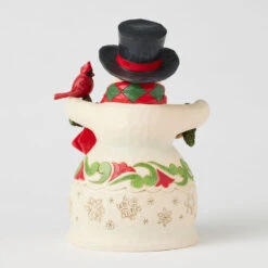 Enesco Jim Shore Heartwood Creek Snowman With Garland And Cardinal Figurine, 8.75" -Enesco Store Jim Shore Snowman With Garland and Cardinal Figurine 6017054 02