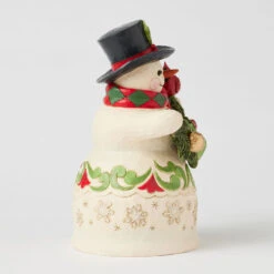 Enesco Jim Shore Heartwood Creek Snowman With Garland And Cardinal Figurine, 8.75" -Enesco Store Jim Shore Snowman With Garland and Cardinal Figurine 6017054 04