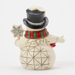 Enesco Jim Shore Heartwood Creek Snowman With Snowflake Cane Mini Figurine, 3.82" -Enesco Store Jim Shore Snowman With Snowflake Cane Mini Figurine 6017277 02