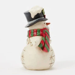 Enesco Jim Shore Heartwood Creek Snowman With Snowflake Cane Mini Figurine, 3.82" -Enesco Store Jim Shore Snowman With Snowflake Cane Mini Figurine 6017277 04