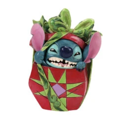 Enesco Jim Shore Disney Stitch Breaking Out Of Present Figurine, 5"