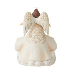 Enesco Jim Shore White Woodland Angel With Cloak Figurine, 9.5" 5 Enesco Jim Shore White Woodland Angel With Cloak Figurine, 9.5" -Enesco Store Jim Shore White Woodland Angel With Cloak Figurine 6012678 02